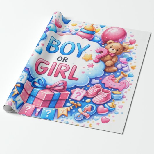 Cute Baby Pattern Wrapping Paper Geschenkpapier (Ungerollt)