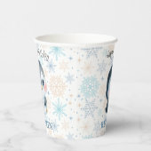 Cute Baby Penguin 1st Birthday Winter Pappbecher (Rechts)