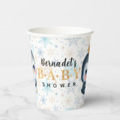 Cute Baby Penguin Baby Shower Winter Pappbecher (Rechts)