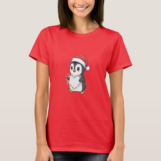 Cute Baby Penguin Design T-Shirt (Vorderseite)