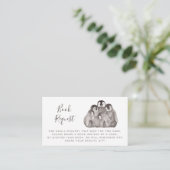 Cute Baby Penguins Baby Shower Book Request Begleitkarte (Stehend Vorderseite)