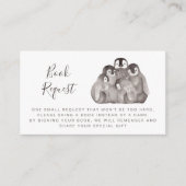 Cute Baby Penguins Baby Shower Book Request Begleitkarte (Vorderseite)