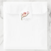 Cute Baby Redpoll Bird Baby Shower Runder Aufkleber (Tasche)