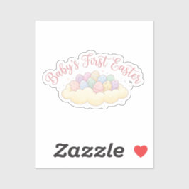 Cute Baby’s First Easter Milestone Pastel Eggs  Aufkleber
