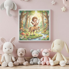 Cute Baby Sagittarius Zodiac Wall Art Poster