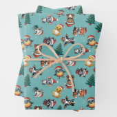 Cute Baby Santa Hat Animals Geschenkpapier Set (Beispiel)