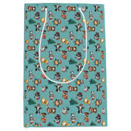 Cute Baby Santa Hat Animals Mittlere Geschenktüte