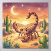 Cute Baby Scorpio Zodiac Wall Art Poster (Vorne)