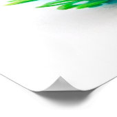 Cute Baby Sea Turtle Illustration – Adorable Ocean Poster (Ecke)