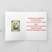 Cute Baby Sheep Surrounded By Yellow Daffodils Karte (Innenseite)