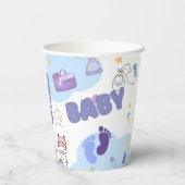 Cute Baby Shower Gift Bag Pappbecher (Rückseite)