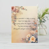 Cute Baby Shower Invitation – Sweet Welcome Party  Einladung (Stehend Vorderseite)