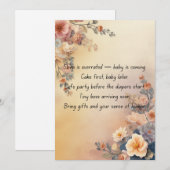 Cute Baby Shower Invitation – Sweet Welcome Party  Einladung (Vorne/Hinten)