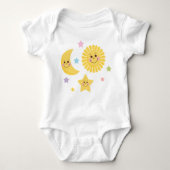 Cute Baby Sun, Moon and Star Baby Strampler (Vorderseite)