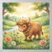 Cute Baby Taurus Zodiac Wall Art Poster (Vorne)