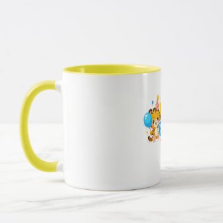 Cute Baby Tiger Happy Birthday Coffee Mug Tasse