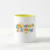 Cute Baby Tiger Happy Birthday Coffee Mug Tasse (Zentrum)