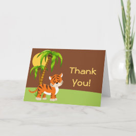 Cute Baby Tiger Thank You Card Dankeskarte