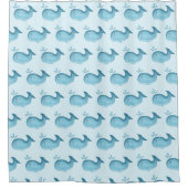Cute Baby Whale Shower Curtain Duschvorhang (Vorderseite)