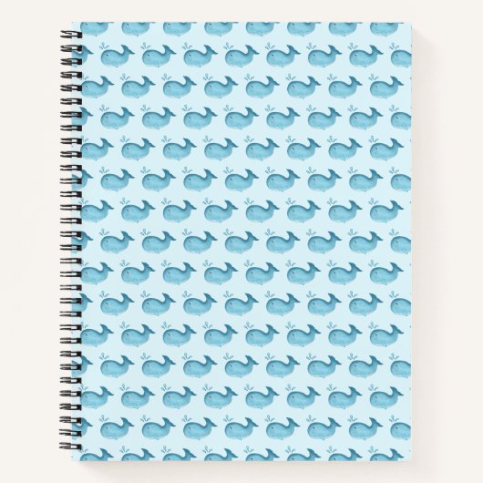 Cute Baby Whale Spiral Notebook Notizblock (Vorderseite)