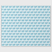 Cute Baby Whale Wrapping Paper Geschenkpapier (Flach)