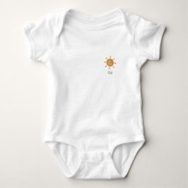 Cute Baby Yellow Sun Sweet Sunshine White Romper Baby Strampler