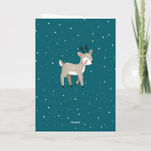 Cute Baby's 1st Christmas Photo Reindeer Holiday Karte (Rückseite)