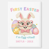 Cute Baby's First Easter Egg-cited Bunny Magnet (Vorderseite)