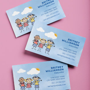 Cute Babysitter Childcare Visitenkarte
