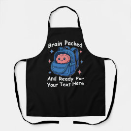 Cute Back-to-School Customizable “Brain Ready" Schürze