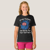 Cute Back-to-School Customizable “Brain Ready" T-Shirt (Vorne ganz)