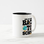 Cute Back To School Teacher Zweifarbige Tasse (VorderseiteRechts)