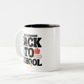 Cute Back To School Teacher Zweifarbige Tasse (Vorderseite Links)