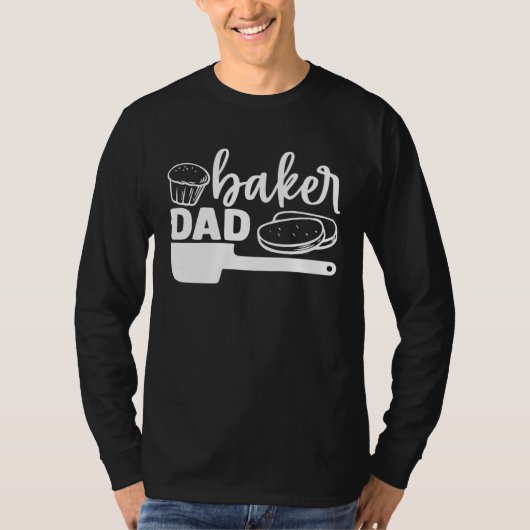 Cute Baker Dad Baking Bakery Cupcakes Pastries T-Shirt (Vorderseite)