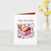 Cute Bakery bread customizable Karte (Gelbe Blume)