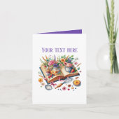 Cute Bakery Kochbuch anpassbar Karte (Vorderseite)