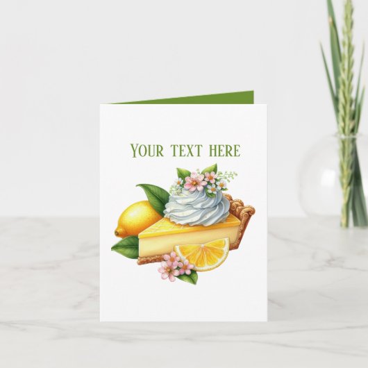 Cute Bakery lemon pie customizable Karte (Vorderseite)