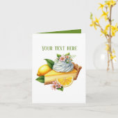 Cute Bakery lemon pie customizable Karte (Gelbe Blume)