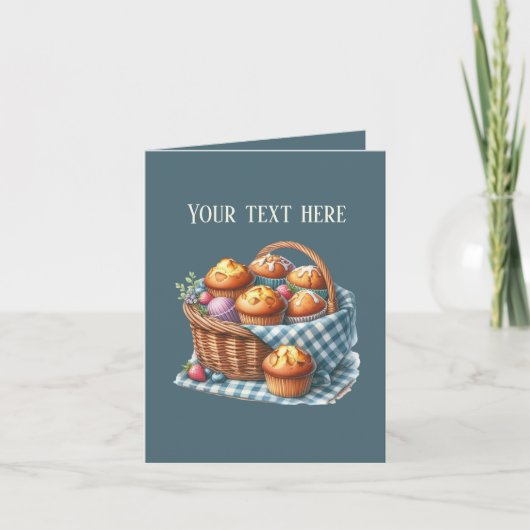 Cute Bakery Muffins anpassbar Karte (Vorderseite)
