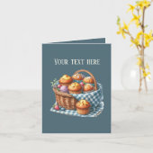 Cute Bakery Muffins anpassbar Karte (Gelbe Blume)
