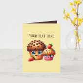 Cute bakery muffins customizable karte (Gelbe Blume)