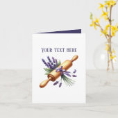 Cute bakery rolling pin customizable karte (Gelbe Blume)