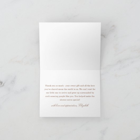 Cute Bakery Themed Cinnamon Roll Dankeskarte (Innenseite)