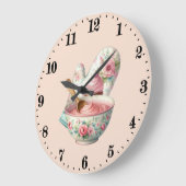 Cute baking lovers kitchen  große wanduhr (Winkel)