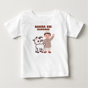 Cute Bakra Eid Mubarak - Kinder Eid CelebratiT-Shi Baby T-shirt