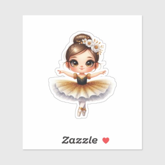 Cute Ballerina Aufkleber (Blatt)