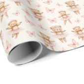 Cute ballerina bears geschenkpapier (Rolleneckpunkt)