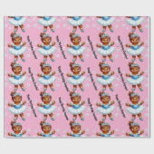 cute ballerina gingerbread girl  geschenkpapier (Flach)