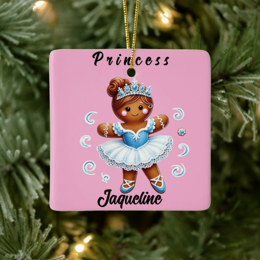 cute ballerina gingerbread girl Ornament (Baum)