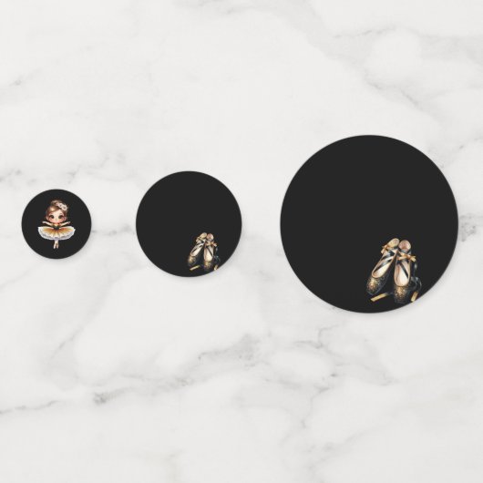 Cute Ballerina Konfetti (Rückseiten)